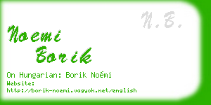 noemi borik business card